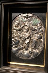 Reliquary en wood polychrome, France 18 th century