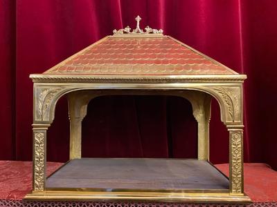 Reliquary en Brass / Polished / New Varnished, France 19th century
