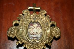 Reliquary en brass, France 19th century