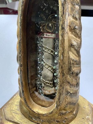 Reliquary - Arm Ex Ossibus Relic : Beate B....Rardi en Wood / Glass / Wax Sealed, Germany 18 th century ( Anno 1880 )