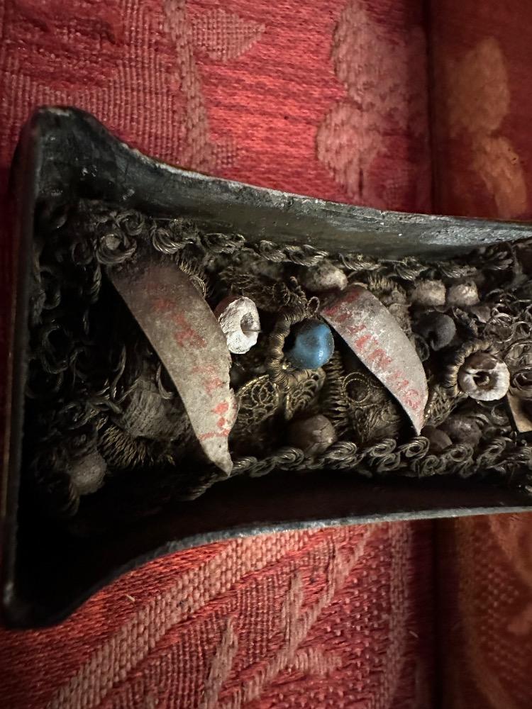 1  Reliquary - Cross Containing Multiple First - Class ( Ex Ossibus ) Relics Of Early Saints ( Difficult To Read )