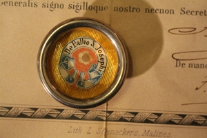 Reliquary Ex Pallio St. Joseph Belgium 19th century