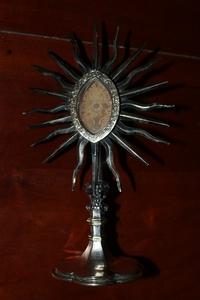 Reliquary Ex Praesepio D.N.J.C. en silver, France 18 th century