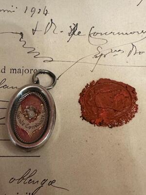 1  Reliquary - First Class Relic Ex Ossibus St. Constansia With Document