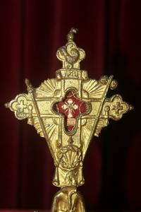 Reliquary Of The True Cross  en bronze, France 19th century