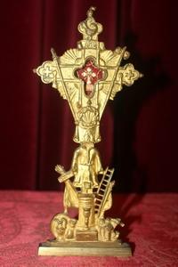 Reliquary Of The True Cross  en bronze, France 19th century