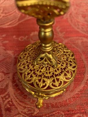 Reliquary - Relic B. C. Laboure No Document en Brass / Gilt, France 19th century ( anno 1885 )