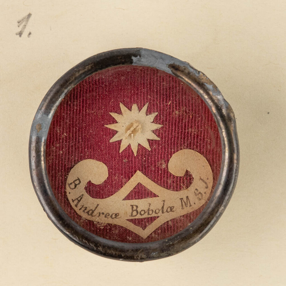 1  Reliquary - Relic Beate Andrea Bobola Martyr With Original Document