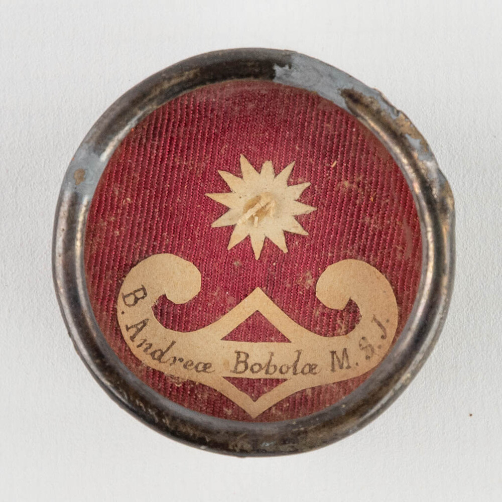 1  Reliquary - Relic Beate Andrea Bobola Martyr With Original Document