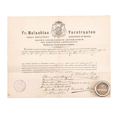 1  Reliquary - Relic Ex Camisia B.M.V. With Original Document