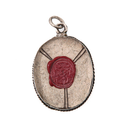 Reliquary - Relic Ex Carne Nicholas Of Bari en Silver / Glass / Originally Sealed, Italy 18 th century