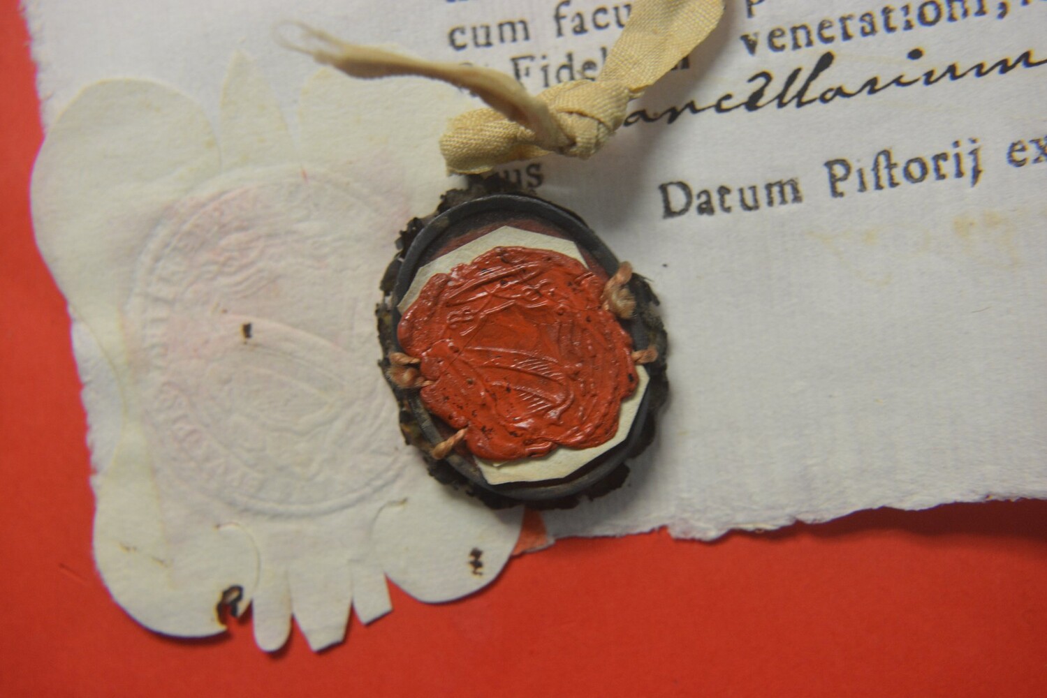 1  Reliquary - Relic Ex Casula ( Monastery Cell ) With Original Document St. Benedictus Pope Xi