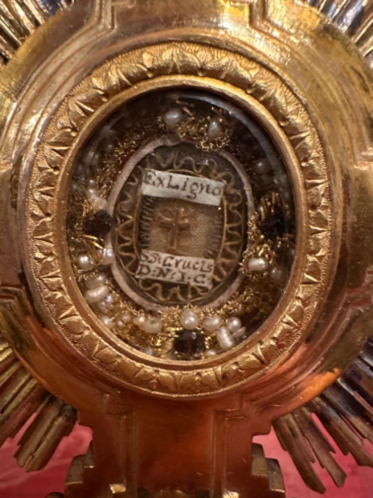 1  Reliquary - Relic Ex Ligno S. Crucis D.N.J.C. With Original Case