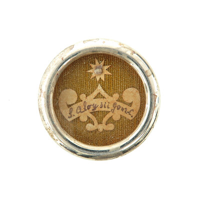 1  Reliquary - Relic Ex Ossibus Aloysius De Gonzaga With Original Document