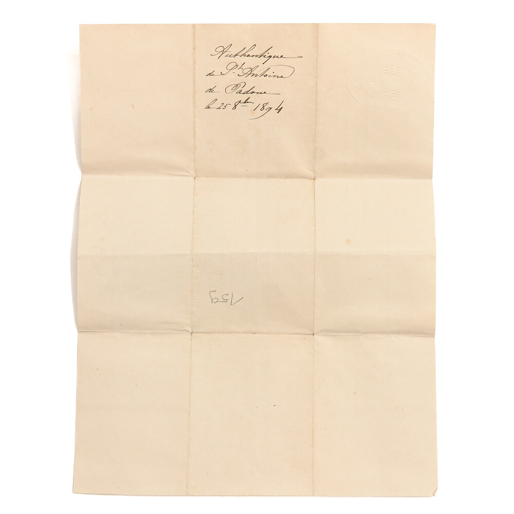 1  Reliquary - Relic Ex Ossibus Antonii Patavini ( Padua ) With Original Document