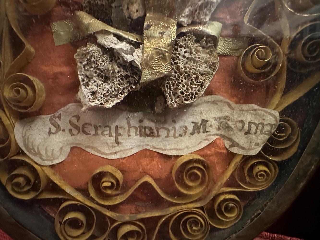 1  Reliquary - Relic Ex Ossibus Relic St. Scraphianis Martyr Romae