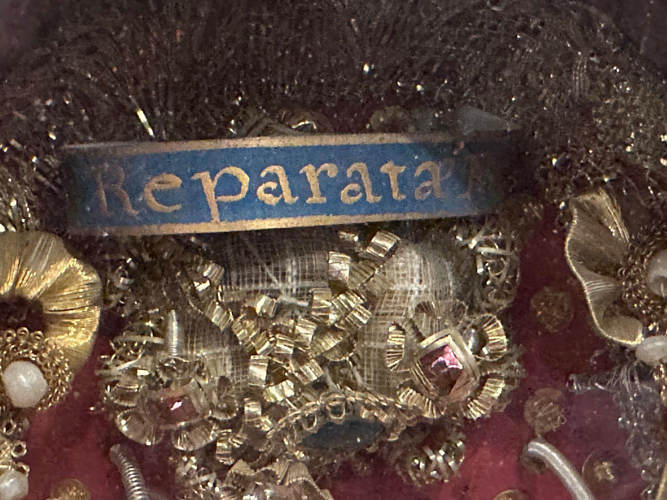 1  Reliquary - Relic Ex Ossibus Relics St. Clemens M. St. Reparata M. St. Fausti M.