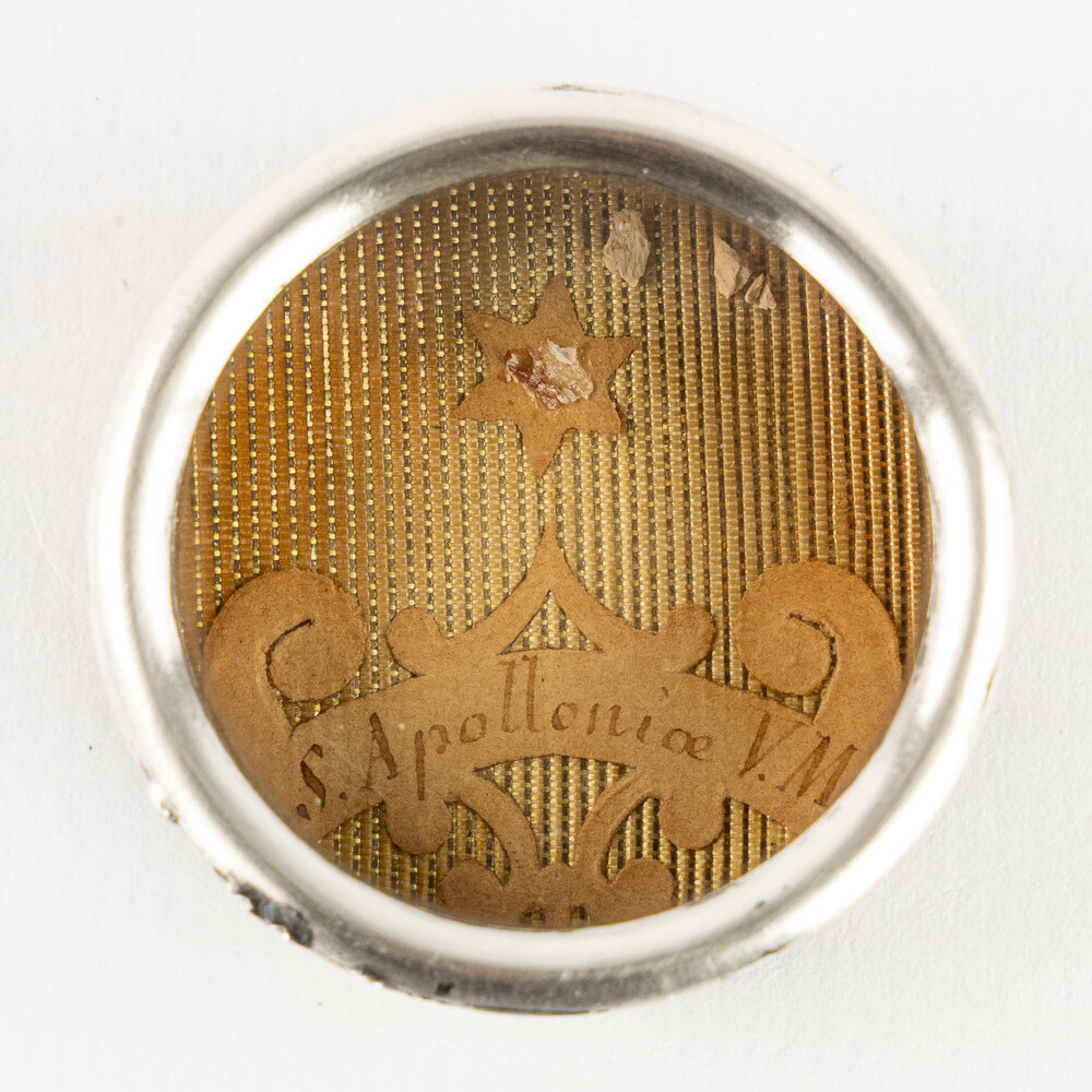 1  Reliquary - Relic Ex Ossibus Saint Apollonia With Original Document