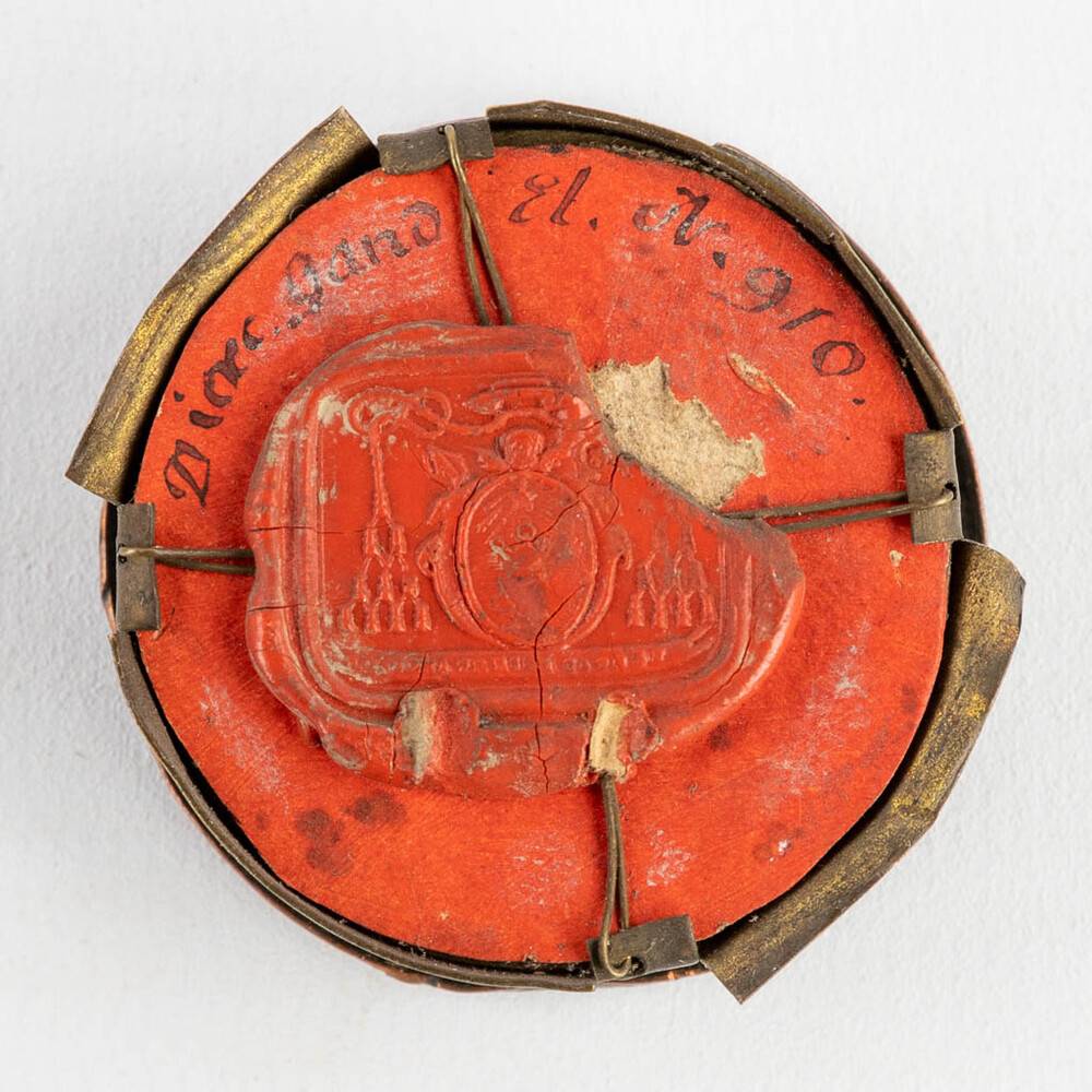 1  Reliquary - Relic Ex Ossibus Sancta Christina Verginis. With Original Document