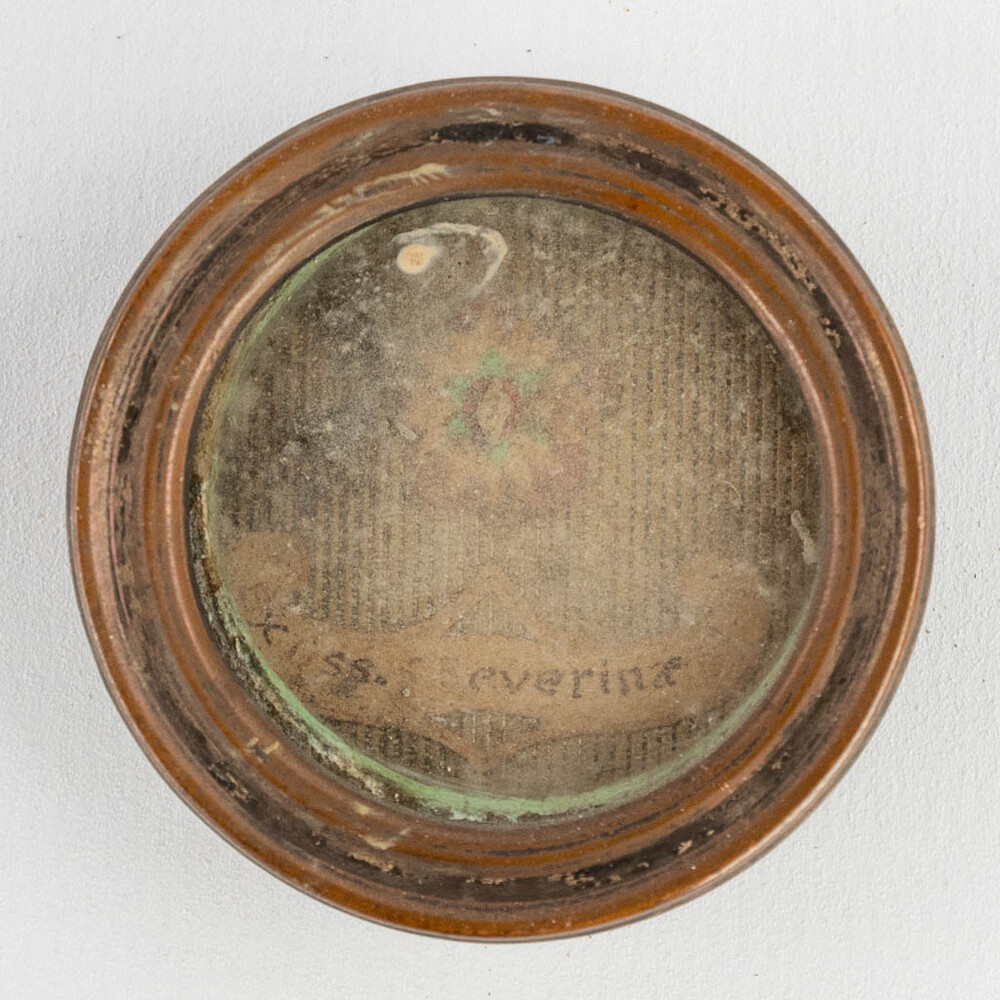 1  Reliquary - Relic Ex Ossibus Sancta Severinae Martyris. With Original Document