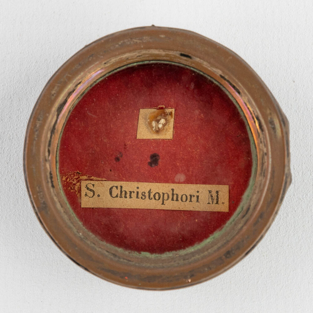 1  Reliquary - Relic Ex Ossibus Sancti Christophori. With Orignial Document