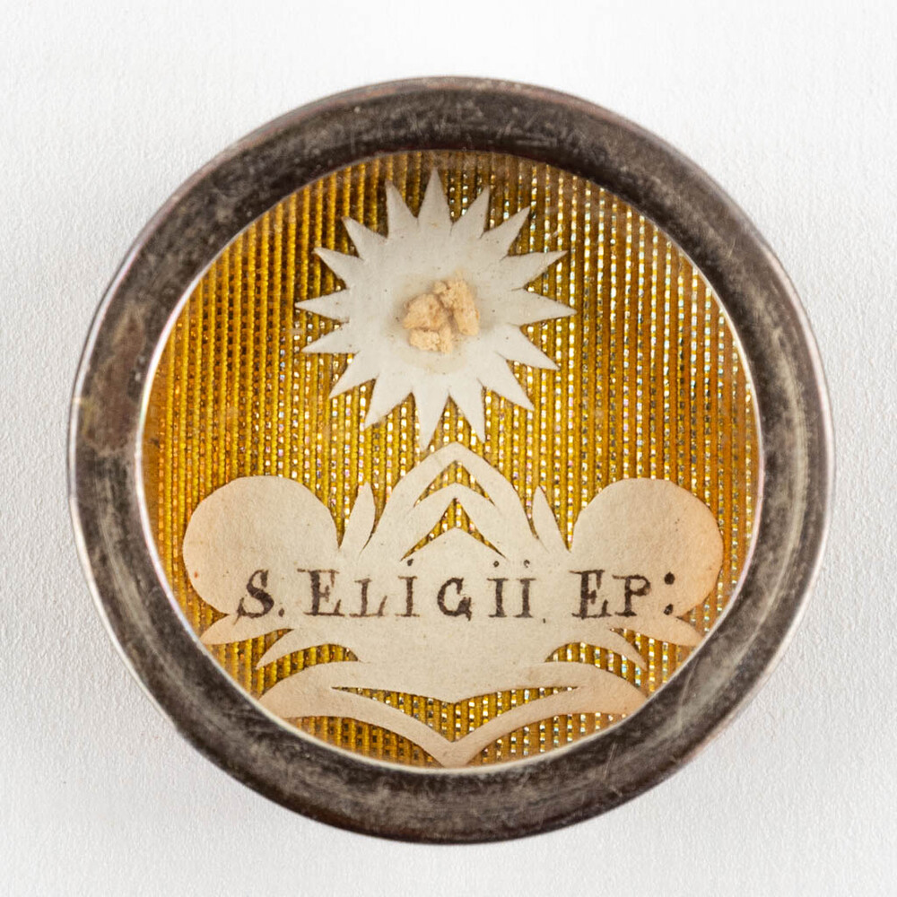 1  Reliquary - Relic Ex Ossibus Sancti Eligii Episcopus. With Original Document