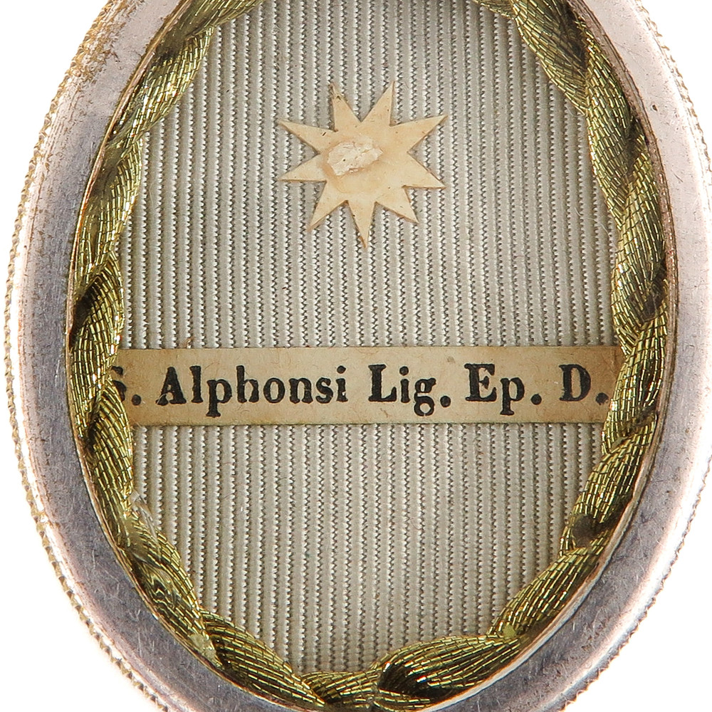 1  Reliquary - Relic Ex Ossibus St. Alphonsus With Original Document