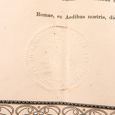 Reliquary - Relic Ex Ossibus St. Alphonsus With Original Document Italy  20th century ( 1915 )