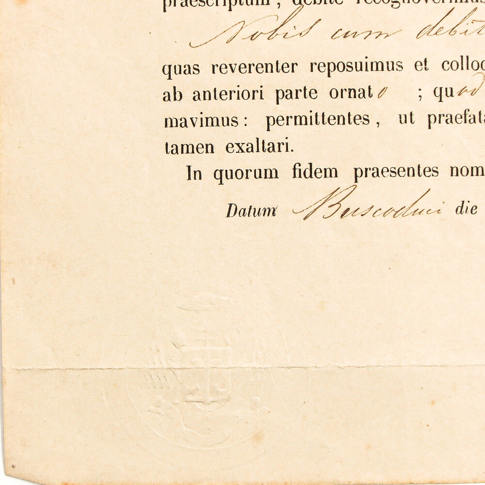 1  Reliquary - Relic Ex Ossibus St. Benedict With Original Document