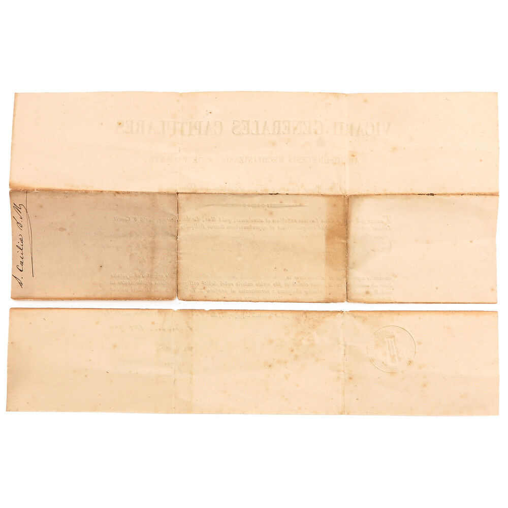 1  Reliquary - Relic Ex Ossibus St. Cecillia With Original Document