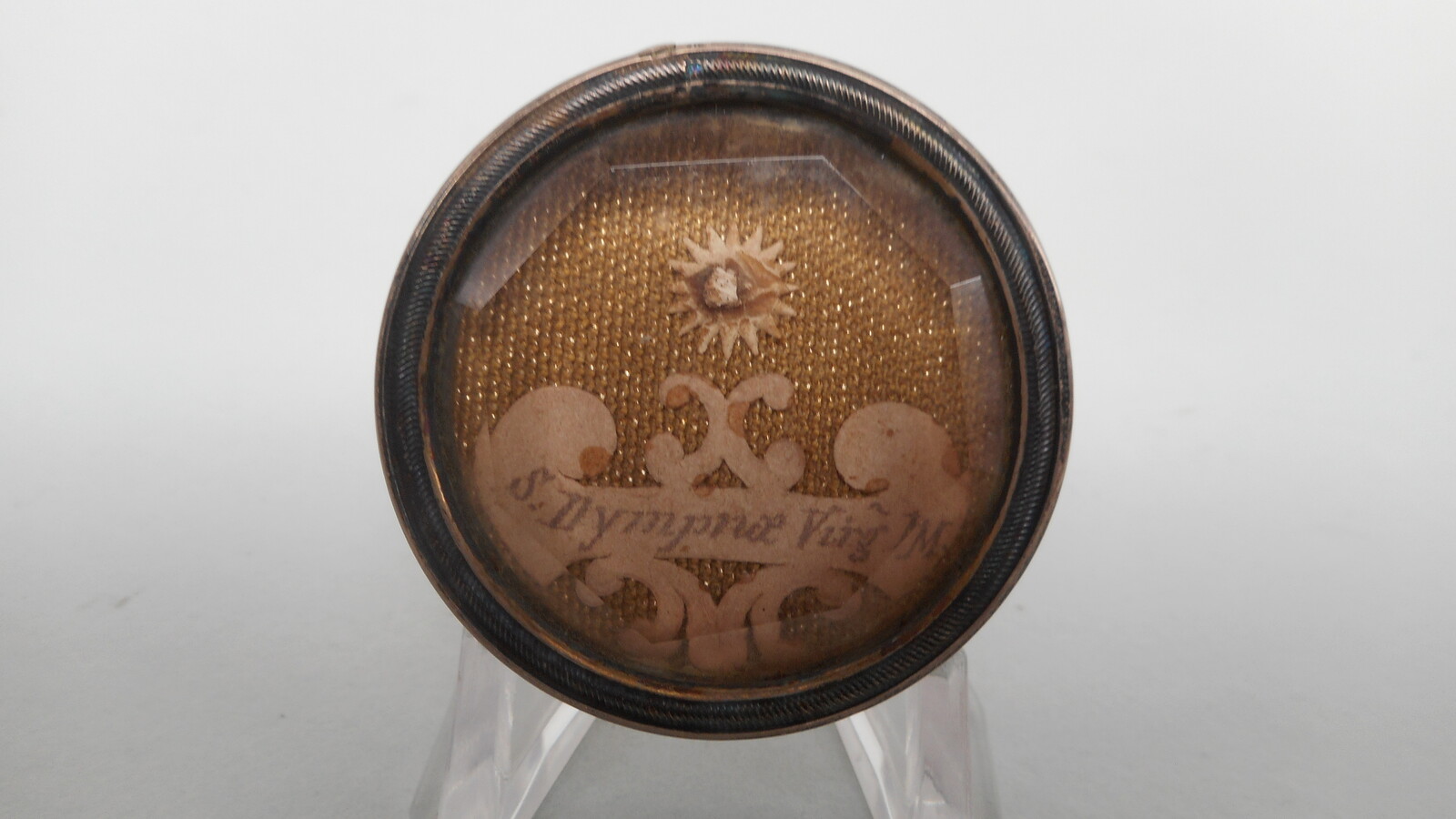 1  Reliquary - Relic Ex Ossibus St. Dymphna With Original Document