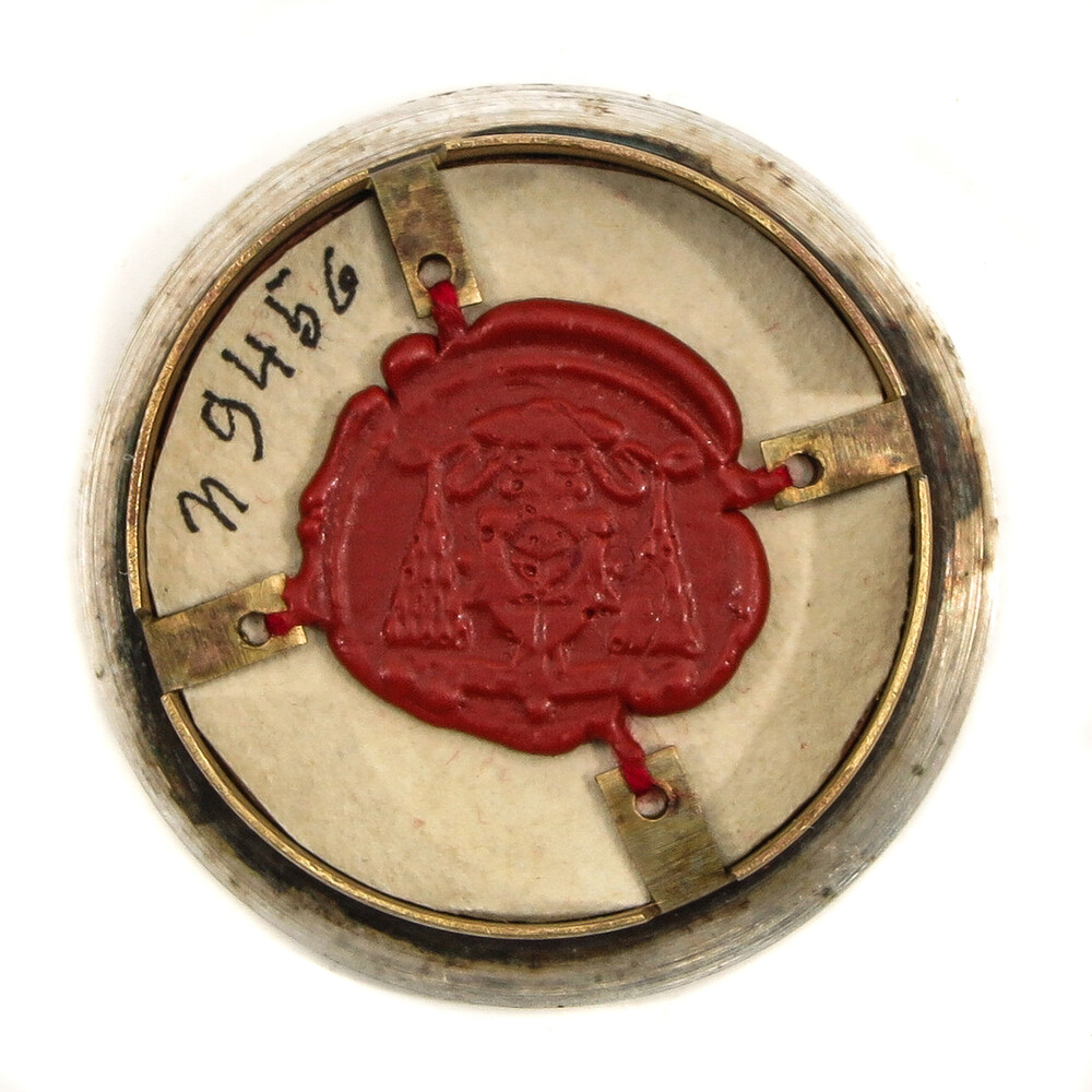 1  Reliquary - Relic Ex Ossibus St. Lidwina With Original Document