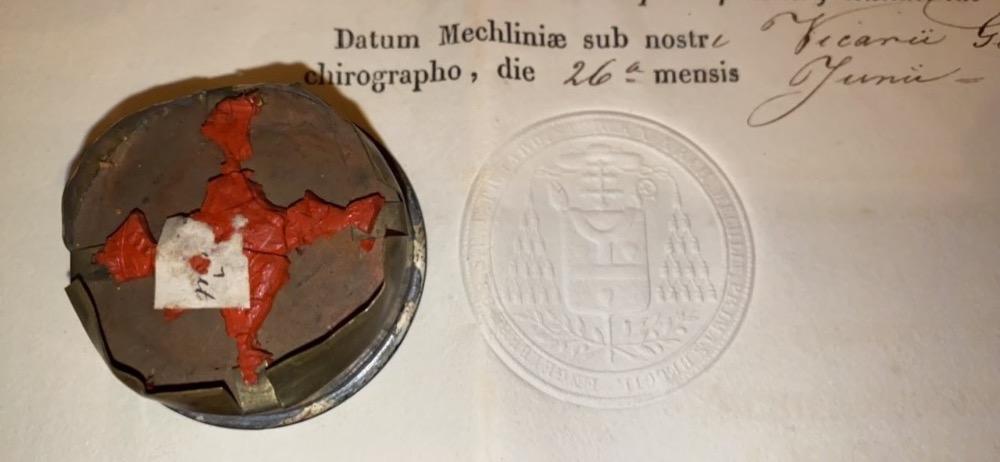 1  Reliquary - Relic Ex Ossibus St. Rochus With Original Document