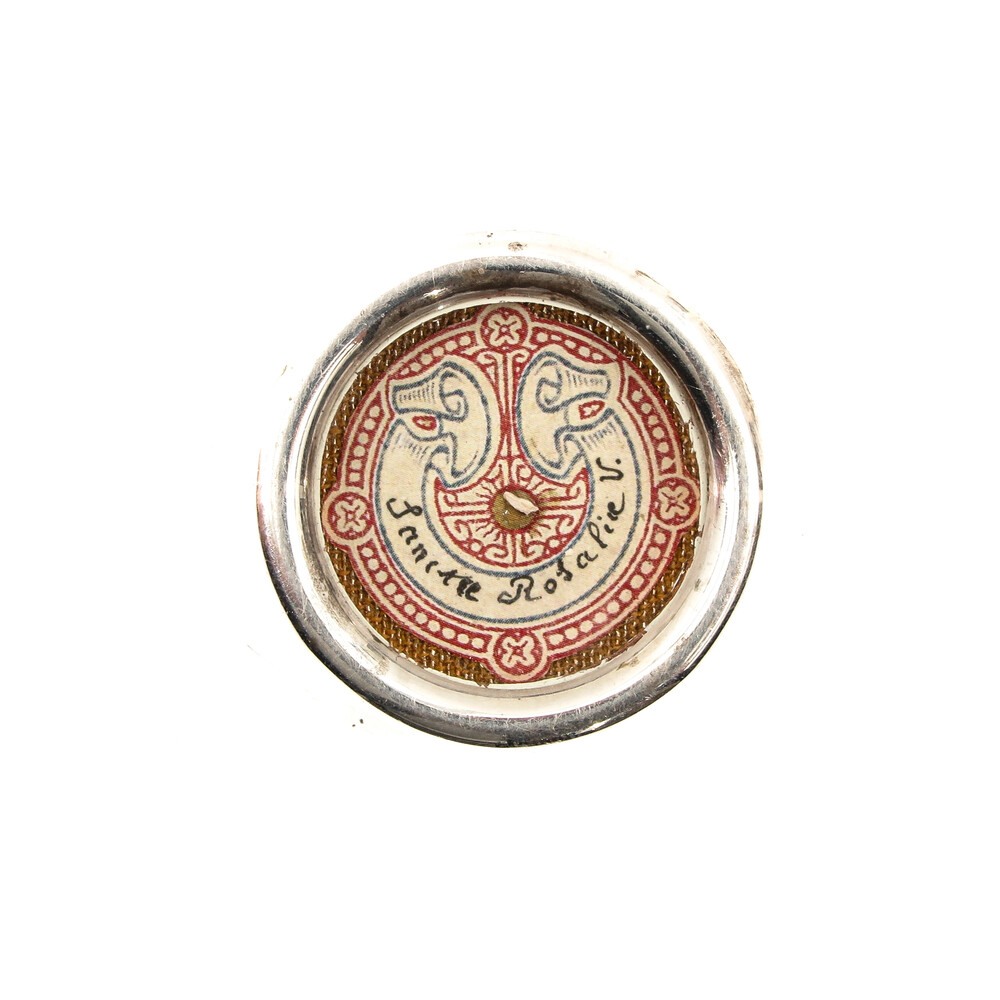 1  Reliquary - Relic Ex Ossibus St. Rosalia With Original Document