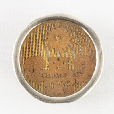 1  Reliquary - Relic Ex Ossibus St. Thomas Apostle With Original Document