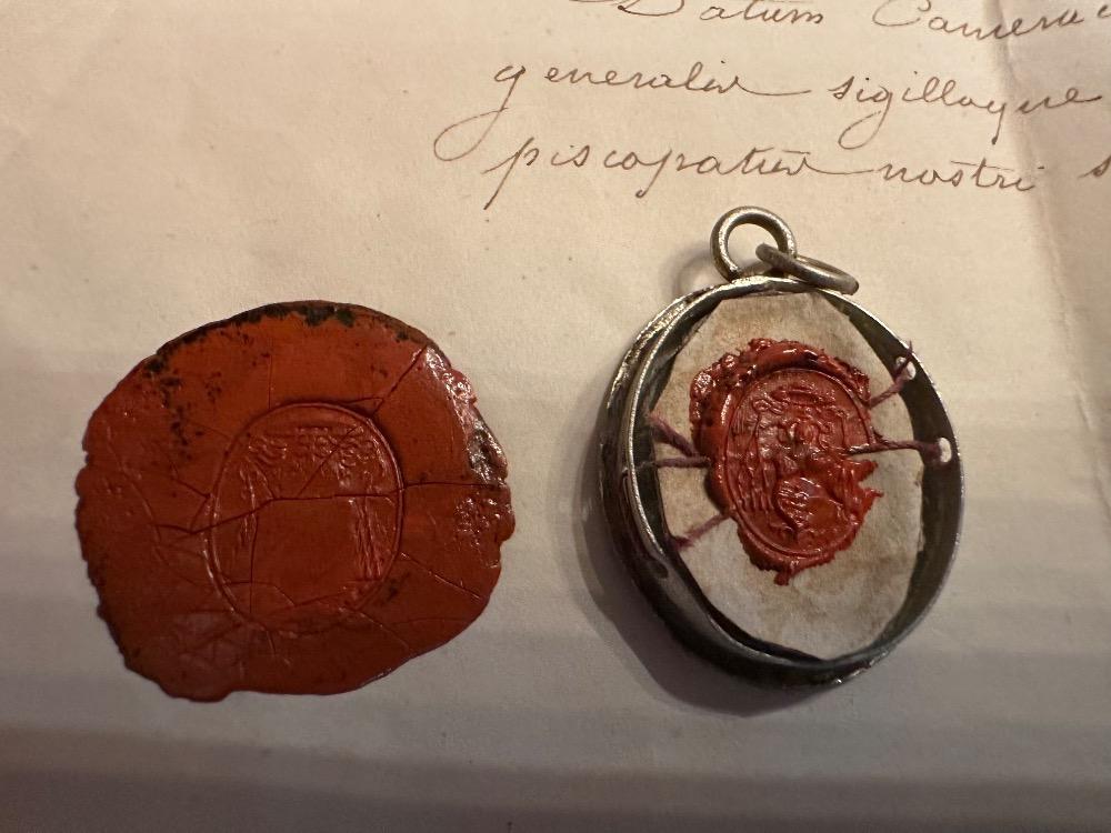 1  Reliquary - Relic Ex Ossibus St. Thomas Of Aquino With Original Document