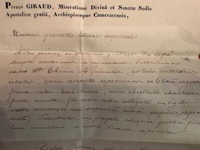 1  Reliquary - Relic Ex Ossibus St. Thomas Of Aquino With Original Document