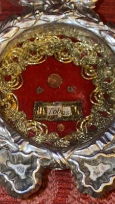 Reliquary - Relic Ex Ossibus St. Tobias 19 th century