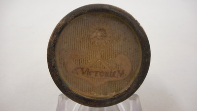 Reliquary - Relic  Ex Ossibus St. Victoris With Original Document en Brass / Glass / Wax Seal, Belgium 19 th century