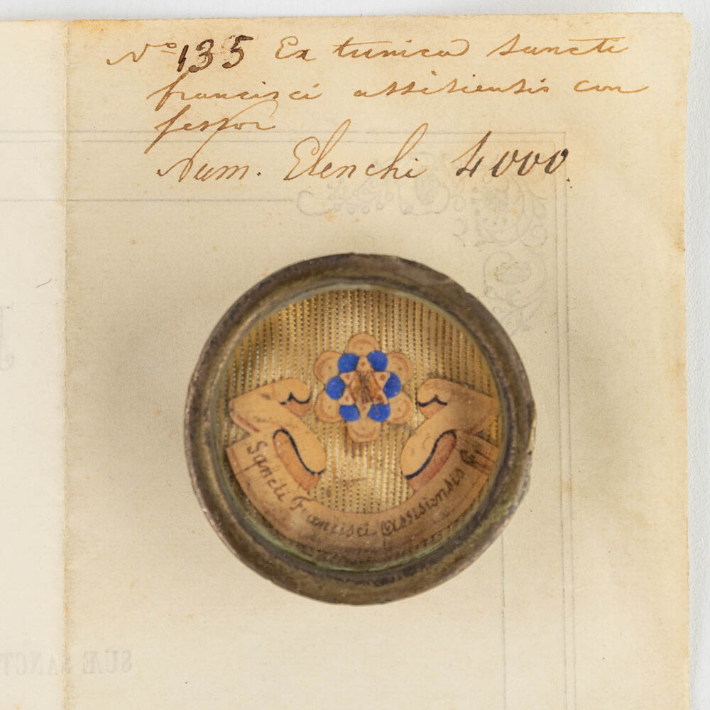 1  Reliquary - Relic Ex Tunica Sancti Francisci Assisiensus With Original Docment