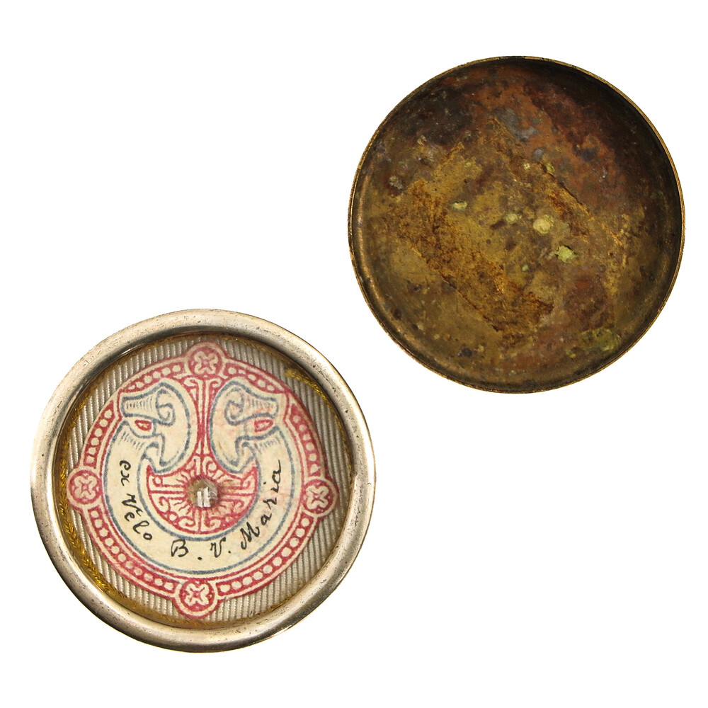 1  Reliquary - Relic Ex Velo Beata Virginis Maria With Original Document