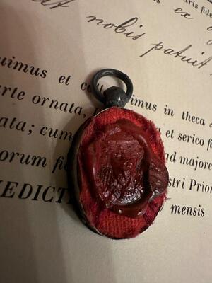 1  Reliquary - Relic First - Class Relic Ex Ossibus St. Fortunata Martyr With Document
