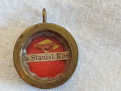 Reliquary - Relic  Of St. Stanislaus Kostka Sj Ex Velo With Original Document
