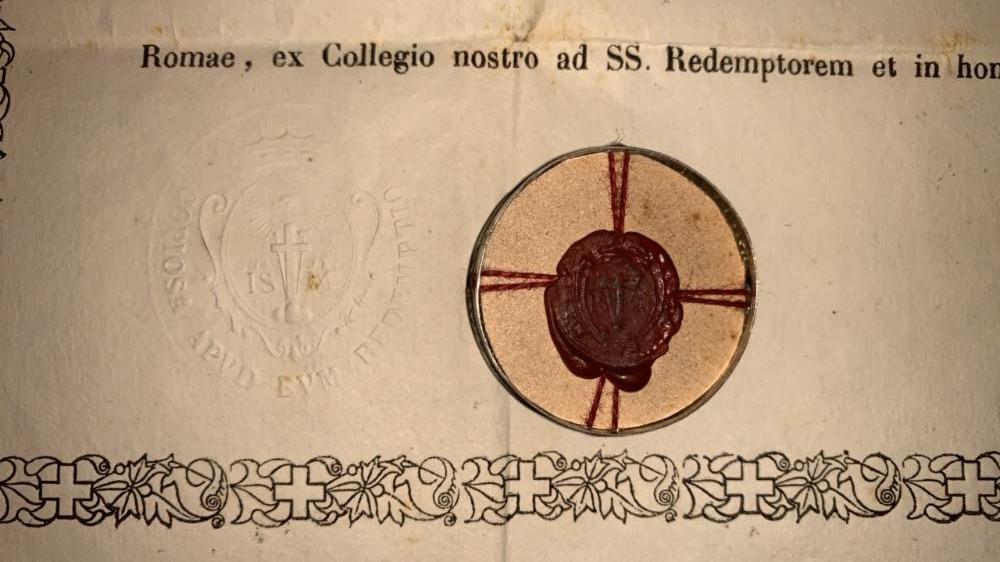 1  Reliquary - Relic St. Alphonsus De Liquori With Original Document