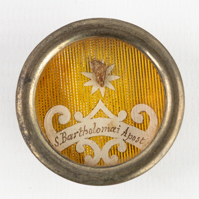 1  Reliquary - Relic St Bartholomeus With Original Document