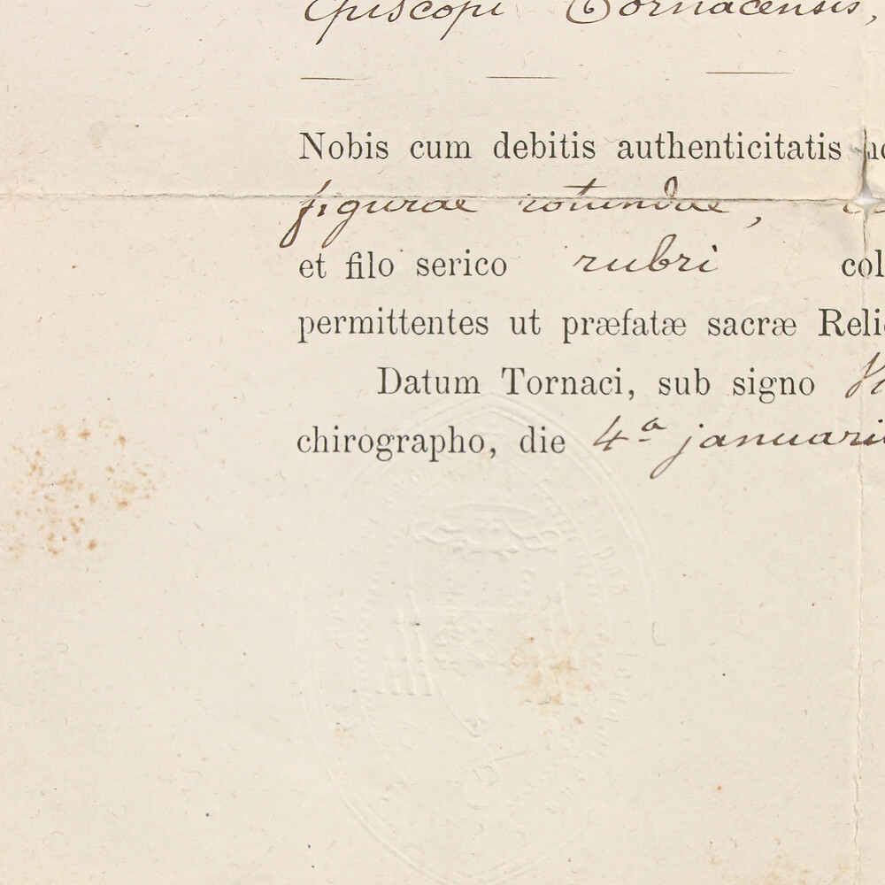 1  Reliquary - Relic St.  Eleutherii With Original Document