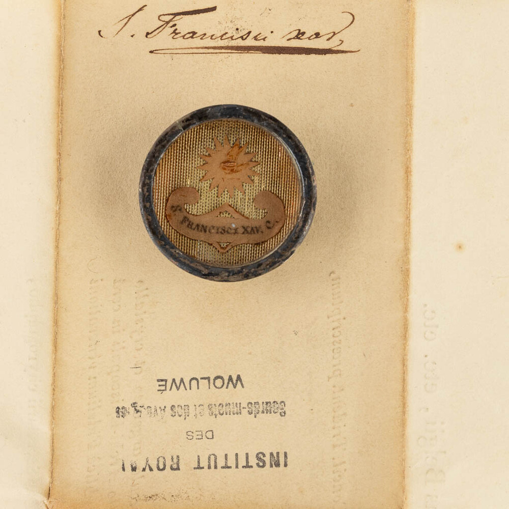 1  Reliquary - Relic St. Franciscus Xaverius With Original Document.