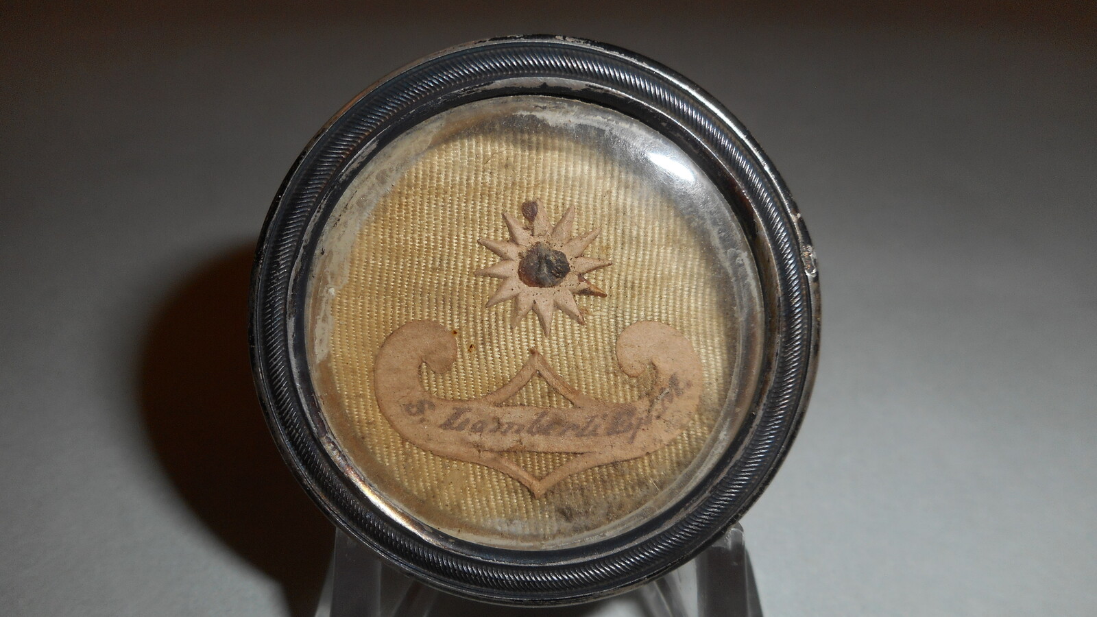 1  Reliquary - Relic St. Lambertus With Original Document