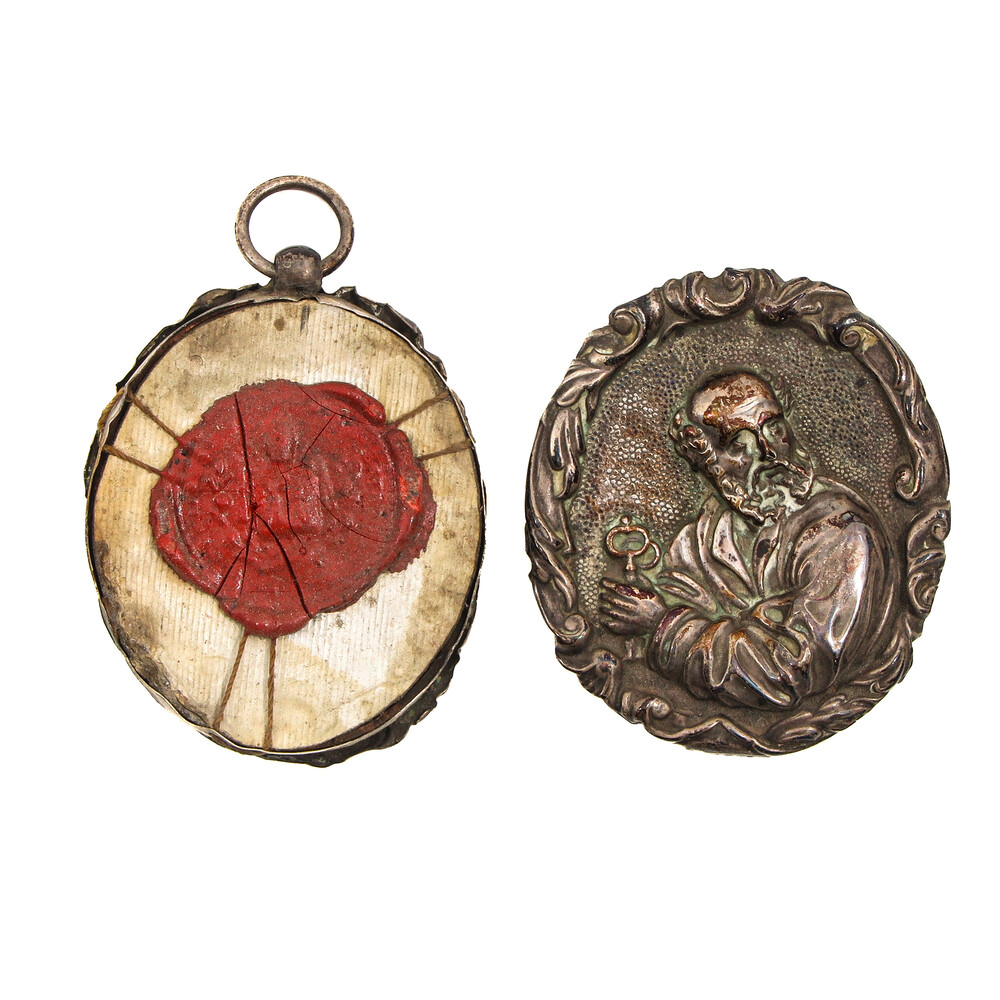 1  Reliquary - Relic St. Peter Apostle With Original Document