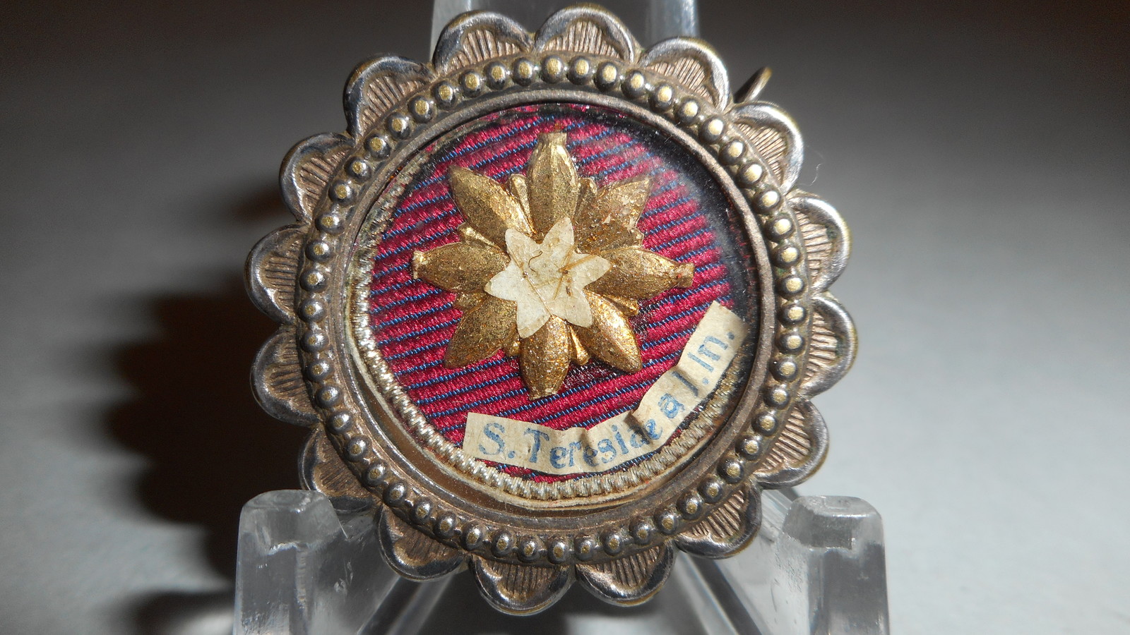 1  Reliquary - Relic St. Therese With Original Document